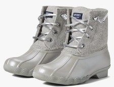 Sperry Kids Footwear Saltwater Boot Rain, Grey, 3 US Unisex Big Kid