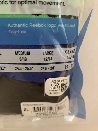 REEBOK Boys 4 Pack Performance Boxer Briefs NEW Blacks SZ X-Large (XL) 16/18 - Picture 6 of 6