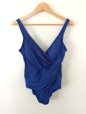 MIRACLESUIT Royal Blue Slimming One Piece Swimsuit Bathing Suit Women 12/14 