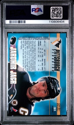 1999-2000 O-Pee-Chee Chrome Ice Masters Jaromir Jagr Refractor #IM4 PSA 9 Mint - Picture 2 of 4