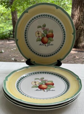 Set of FOUR Villeroy & Boch French Garden Valence Apples Dinner