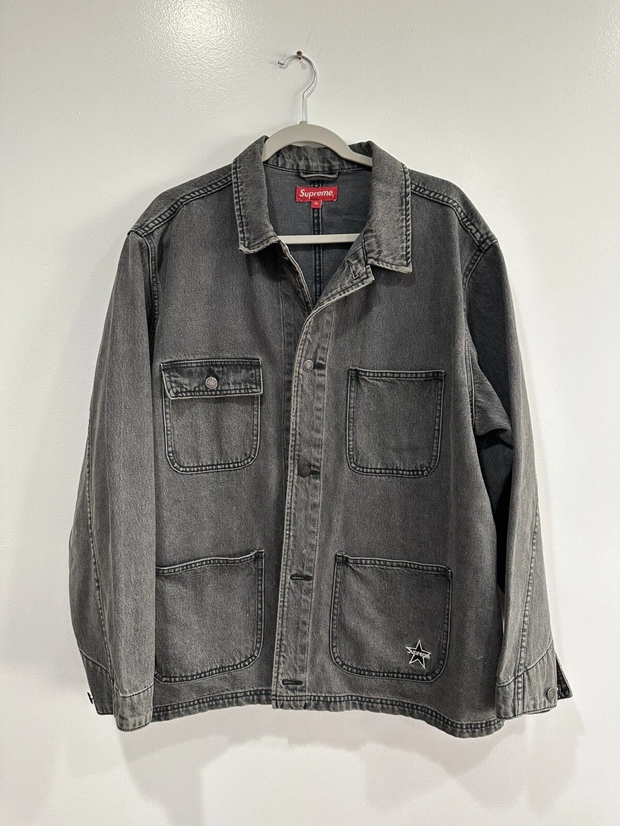 Supreme Black Denim Chore Jacket XL SS22