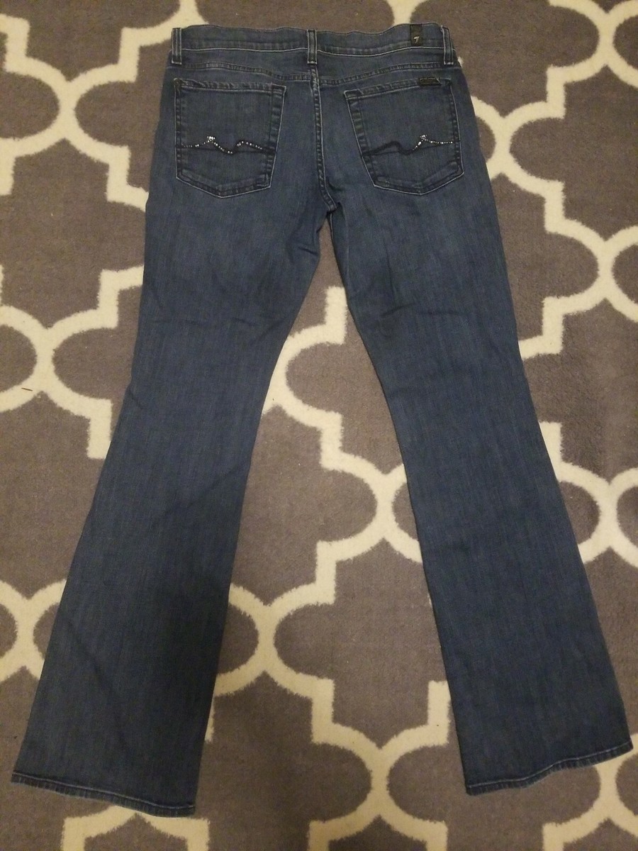 Jean 7 For All Mankind Boot Cut Avec Strass Sur Poches - Taille 31, Neuf Avec étiquettes