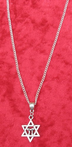 Collier étoile de David Chai 18" ou 24 pouces judaïsme gastrique Māḡēn Dāwīḏ pendentif - Photo 5 sur 5