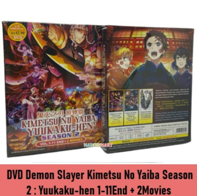 Anime DVD Demon Slayer Kimetsu No Yaiba Season 2 : Yuukaku-hen 1-11End  2Movies