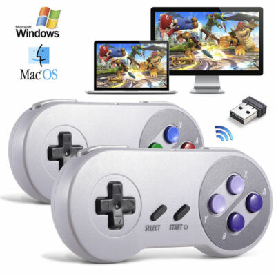 2.4G Retro Wireless SNES USB Controller Gamepad für Nintendo PC Mac Raspberry Pi
