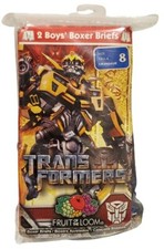 NOS LOT OF 6 PAIR 2009 RARE FRUIT OF THE LOOM BOYS BOXER BRIEFS TRANSFORMERS 8