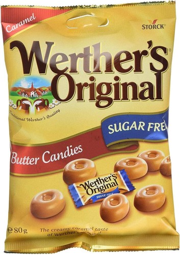 Werther's Original Sugar Free Butter Candies 80g (Pack of 5) | UK Free Dispatch - Picture 2 of 6