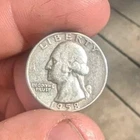 1958 D Washington Quarter AG About Good 90% Silver 25c US Coin Collectible