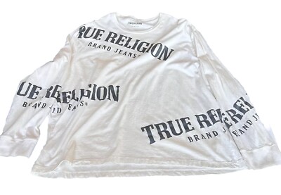 送料関税込み☆TRUE RELIGION ロゴ スウェット True Religion Mens 3xl Crew Neck White Logo Long Sleeve | eBay