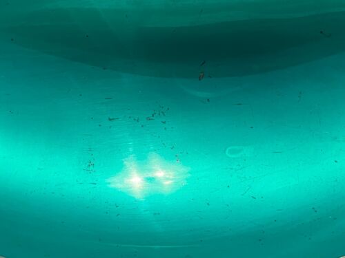 Vintage Reed & Barton Emerald & Teal Enamel Silver Plate Tear Drop Bowl #65 - Picture 3 of 9