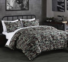 Chezmoi Collection 3-Piece Printed Military Camouflage Comforter Set
