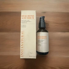 Instanatural Hyaluronic Acid Serum - Vitamin C, Jojoba, Aloe 2 oz NEW Exp. 03/27