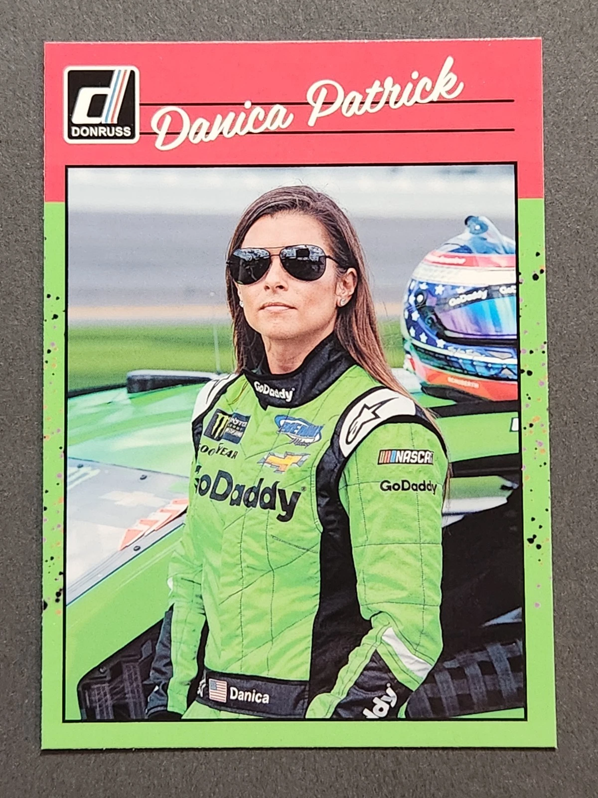 2023 Panini Donruss NASCAR Racing Retro #176 Danica Patrick Lime Green Parallel