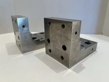 Pair of Precision Ground Right Angle Plates  5-3/4” x 4.5” x 4” Toolmaker Made