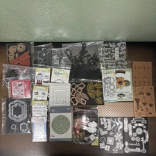 Huge Assorted Lot of Cutting Dies Some With Stamps For Card Making Scrapbooking