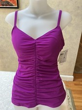 NWT Profile Gottex Womens Tankini Top D Cup Swimsuit Sz 34D 112