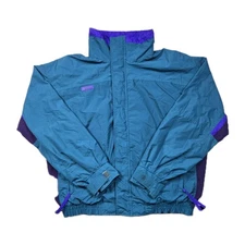 Vtg Columbia Bugaboo Radial Sleeve Purple/Teal Reversible Jacket - Men's L