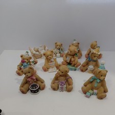 Lot Of 11 Cherished Teddies Birthday Figurines Baby Through 10 Years Old 246 