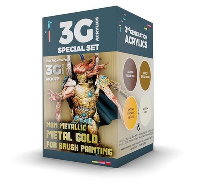 AK INTERACTIVE - AK1077 Wargame set - NON-METALLIC METAL GOLD