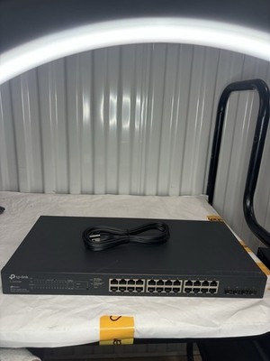 TP-Link TL-SG2428P 28-Port Gigabit Managed Switch 24-Port PoE+ 250W 4 SFP Tested