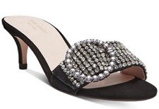 Kate Spade New York Seville dress sandals in black Suede Size 9 Rhinestones