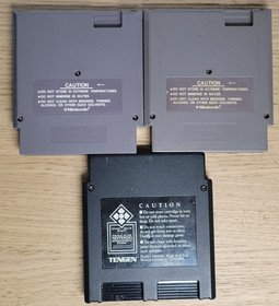 NES Game Lot Tengen Pac-Man RC Pro-Am Bases Loaded Nintendo