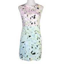 Milly New York 6 Eloise Pastel Watercolor Sleeveless Mini Sheath Dress