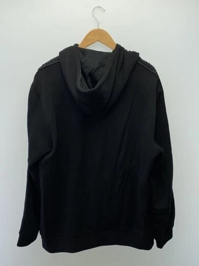 Felpa con cappuccio pullover FENDI Zucca fantasia linea laterale XXL cotone nero FY0981 A2F1