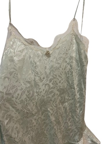 Slip babydoll vintage Sedu verde menta raso pizzo floreale lingerie M sexy Y2K - Foto 2 di 7