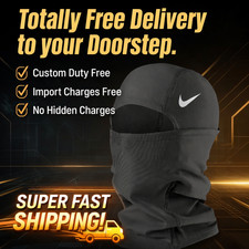 Nike Pro Therma - FIT Hyperwarm Hood Ski Mask Black Thermal Winter Face Cover