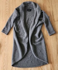 Vintage LANVIN River 2009 Full Length Alpaca Wool Cardigan Sweater - Size M 