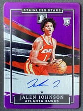 Jalen Johnson 2021-22 Impeccable Stainless Stars Purple Auto RC /49 #SA-JJO