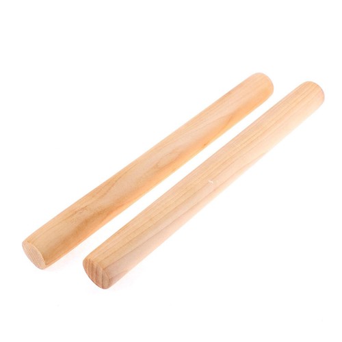 Flour Food Pastry Noodles Making Tool Wood Rolling Pin Rod 2pcs