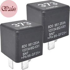 2-Pack 373 8D0951253A Relay - 40A 12VDC 4-Pin SPST Automotive Relay - Compatible