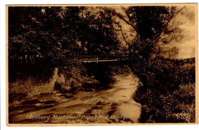 Eine Friths Postkarte von Cleobury Mortimer, Papiermühlenbrücke. Shropshire.