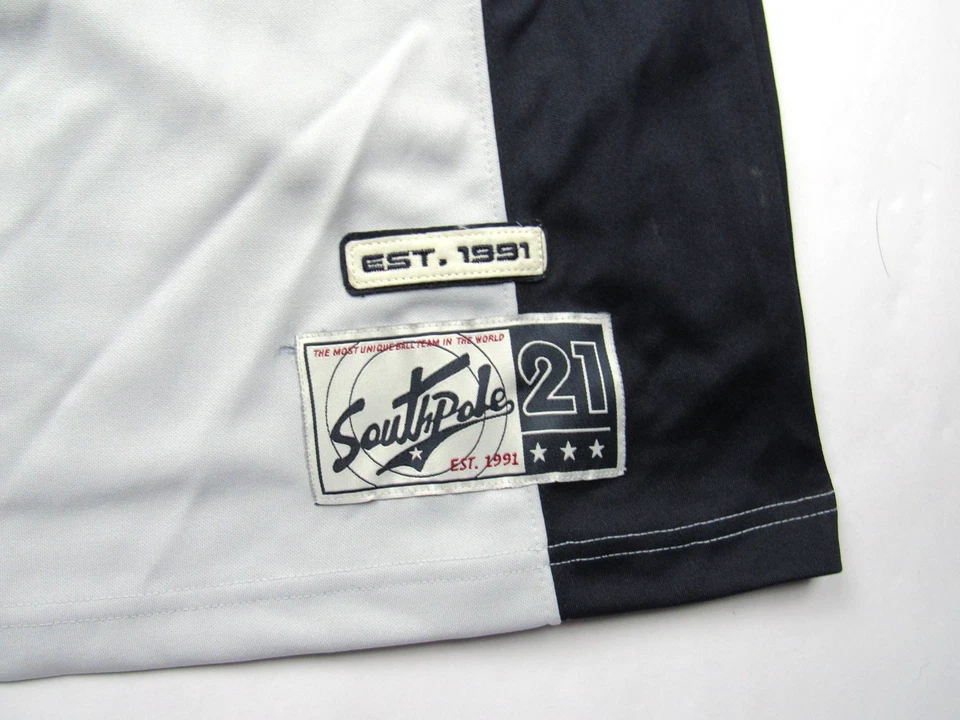 Camiseta deportiva de colección nueva con etiquetas Y2K Southpole colección atlética #21 talla L años 90 logotipos cosidos Foto 3 de 4