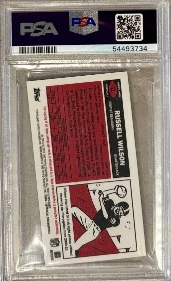 2012 Topps cromo #12 Russell Wilson 1965 insertos Seahawks novato RC PSA 10 Foto 2 de 2