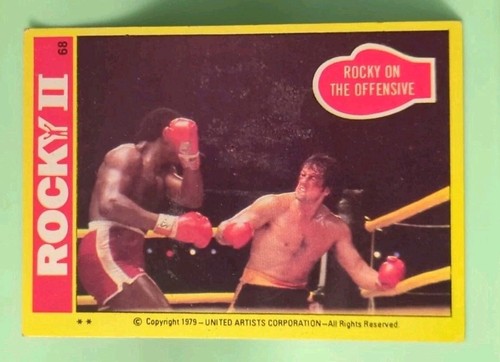 1979 Topps Rocky II #68 Rocky on the Offensive - Sylvester Stallone - Bild 1 von 2