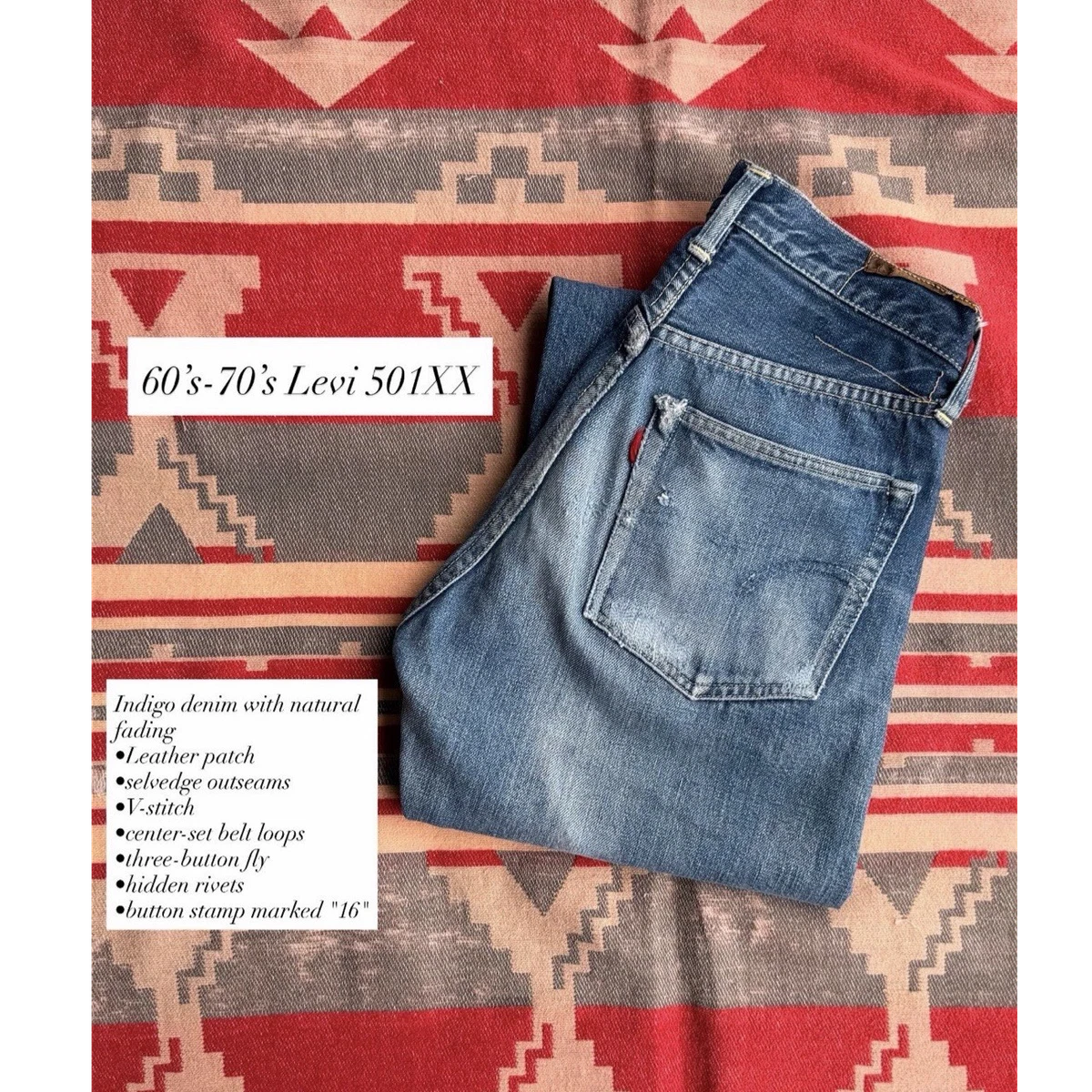 Levi's 1960s Vintage Clothing, Shoes &amp; Accessories for sale | eBay