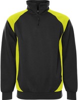 Fristads 300511-982 Sweatshirt 7048 Gsm Gr.3Xl Schwarz/Gelb