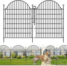 5 Panels No Dig Decorative Garden Fence with Gate 40in H x11.8ft L 