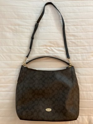 Coach Signature Celeste Convertible Hobo Bag, w/Dust Bag, Preowned 