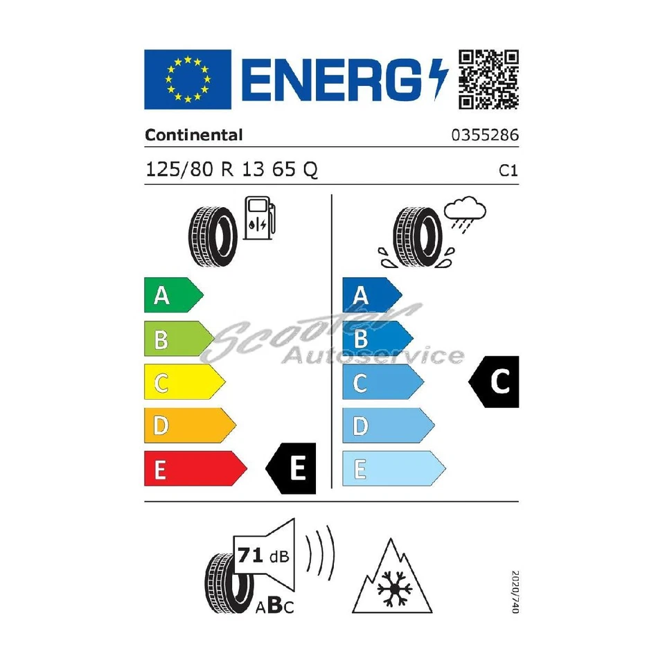 Continental 125/80R13 65Q Winterreifen ContiWinterContact TS 800 3PMSF | 12988 - Bild 2 von 3