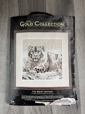 Dimensions Gold Collection The Snow Leopard Cross Stitch Kit #3835 1997