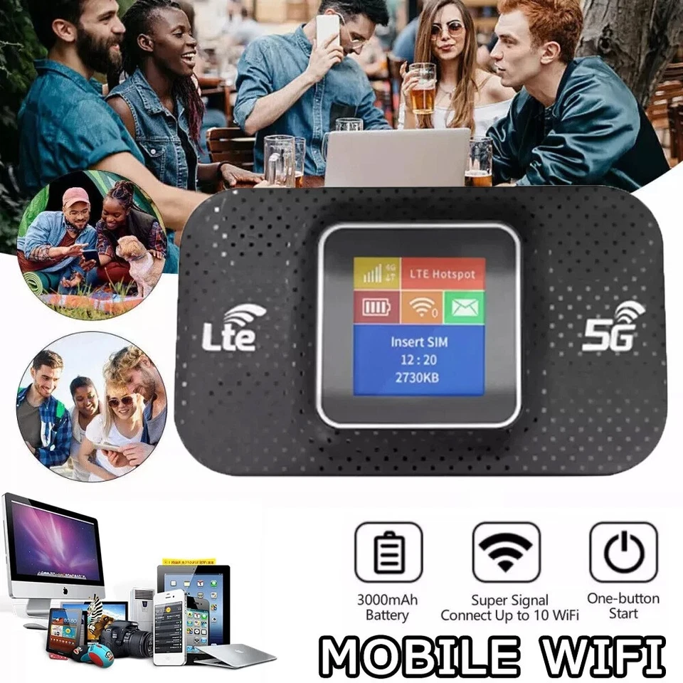 5G LTE Tragbare Mobiler Wireless WLAN Router Hotspot WiFi Modem SIM Karte Neu - Bild 2 von 4