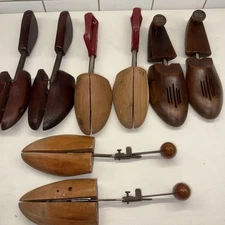 Vintage Shoe Tree Stretcher Keeper Wooden Assorted Sizes Brands Lot of 4 Pair