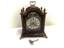 Vintage Tischuhr Kaminuhr Warmink Wuba Mondphasen Schlüssel Top RAR Sammlerstück