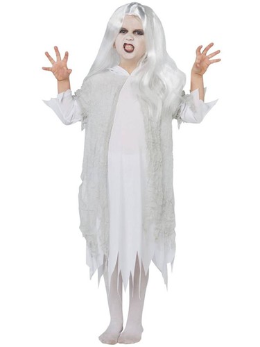 Rubie's Costume e Parrucca Da Spirito Fantasma da Bambina Vestito Halloween