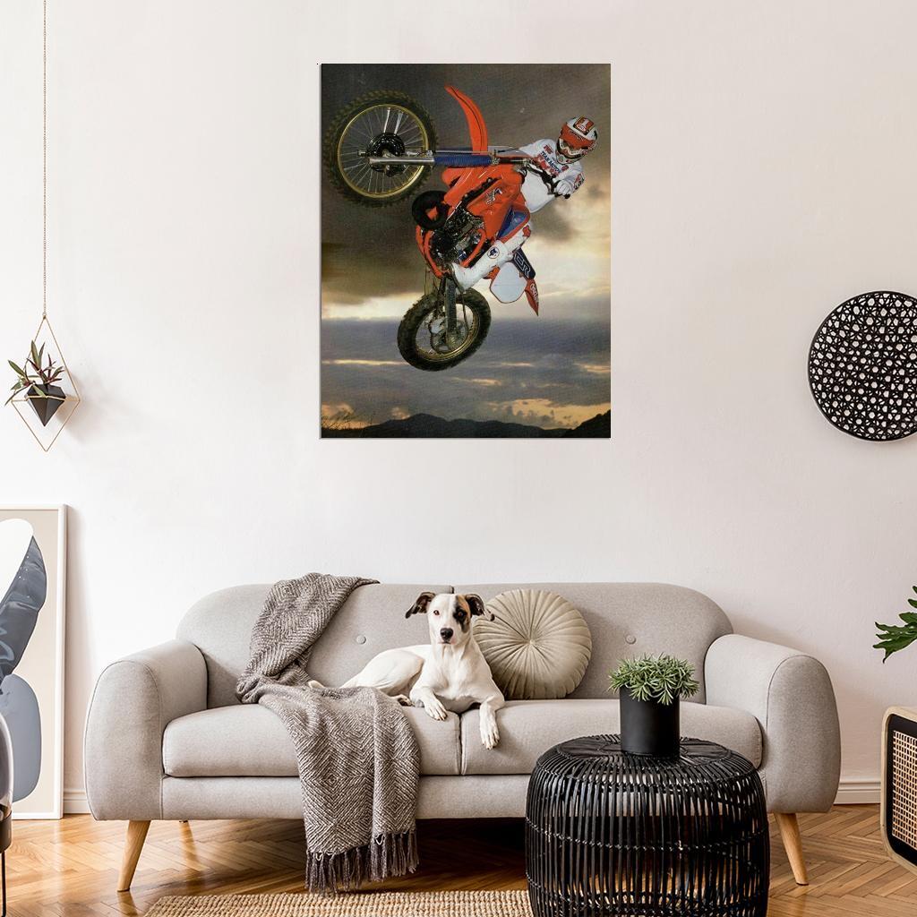 525379 RICK JOHNSON Honda Yamaha SX/MX Motocross 24x18 WALL PRINT